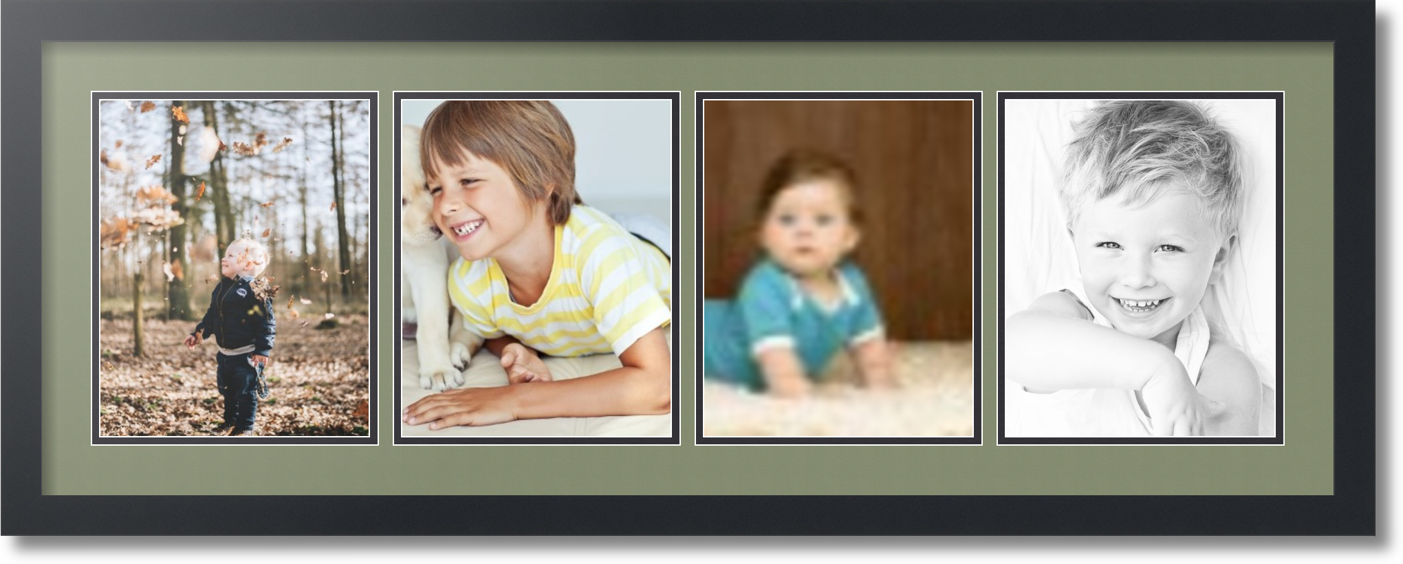 ArtToFrames Collage Mat Picture Photo Frame 4 8x10" Openings Satin