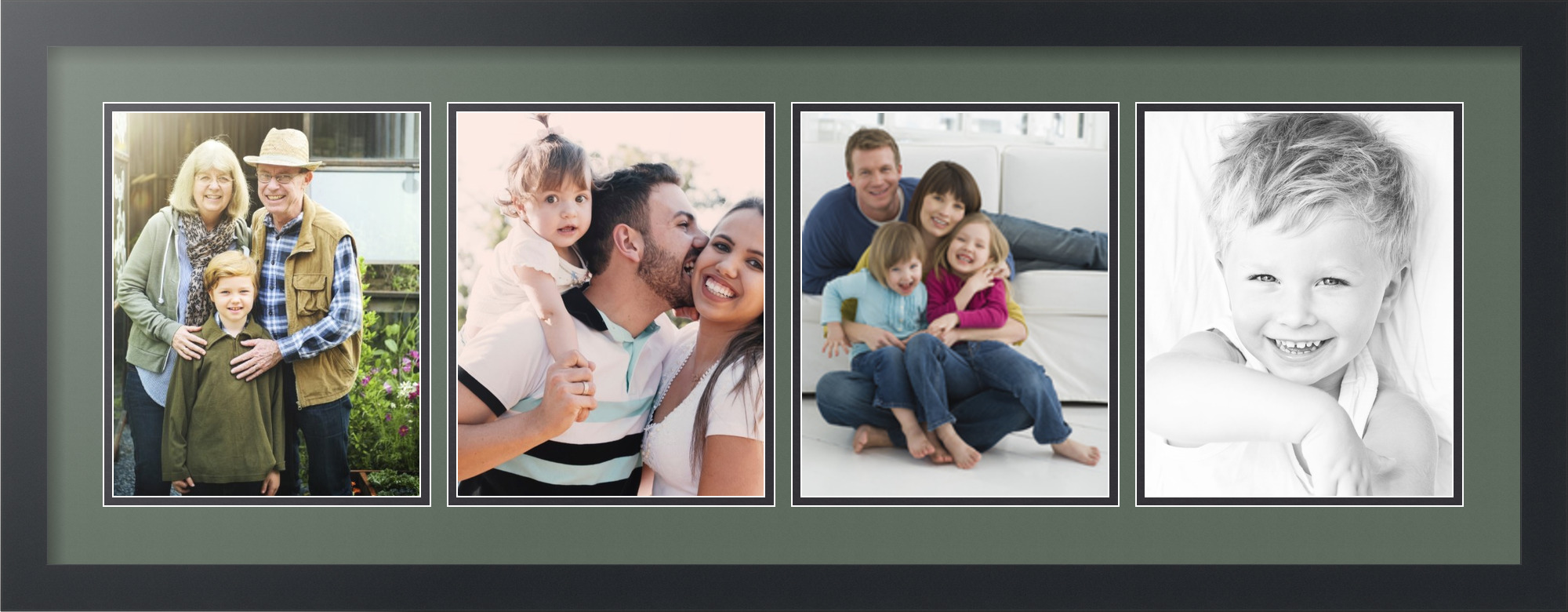 ArtToFrames Collage Mat Picture Photo Frame - 4 8x10" Openings Satin ...