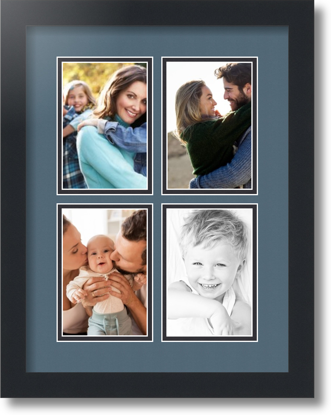 Arttoframes Collage Mat Picture Photo Frame 4 4x6 Openings In Satin