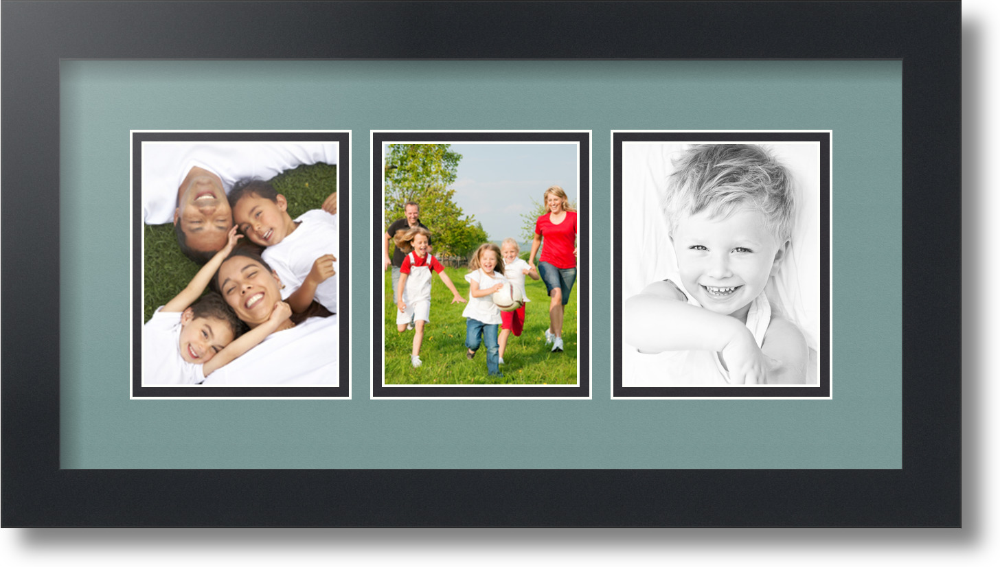 ArtToFrames Collage Mat Picture Photo Frame 3 4x5" Openings in Satin