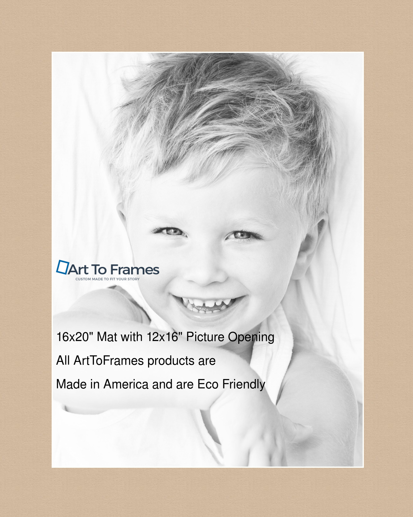 ArtToFrames Custom Brown Scotch Mist Picture Photo Frame Mat Matting Board - Picture 27 of 41