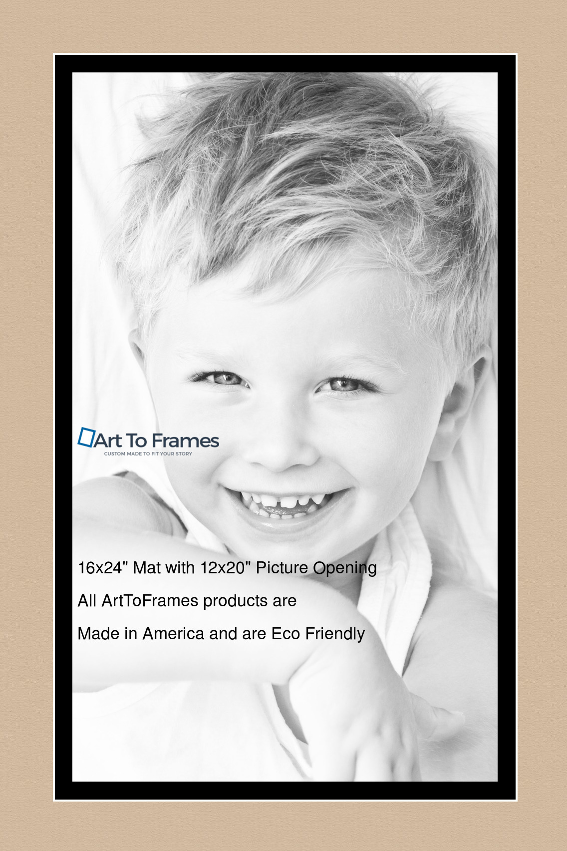 ArtToFrames Custom Brown Scotch Mist Picture Photo Frame Mat Matting Board - Picture 28 of 41