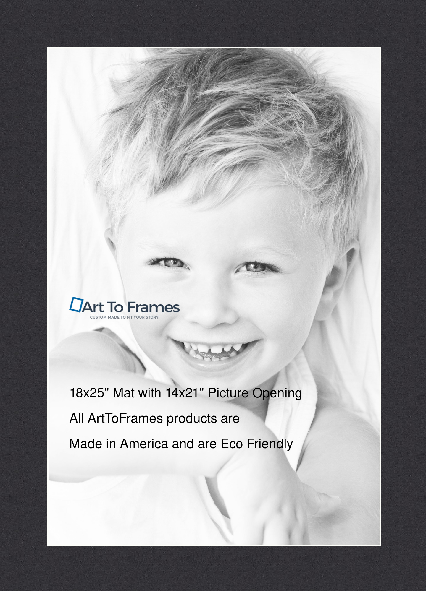 ArtToFrames Custom Black Picture Photo Frame Mat Matting Board SM