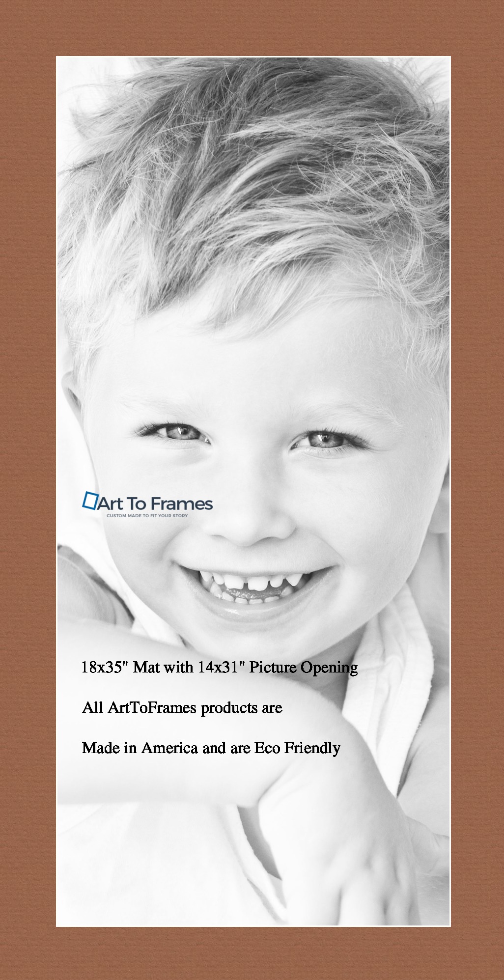 ArtToFrames Custom Brown Paloma Picture Photo Frame Mat Matting Board SM