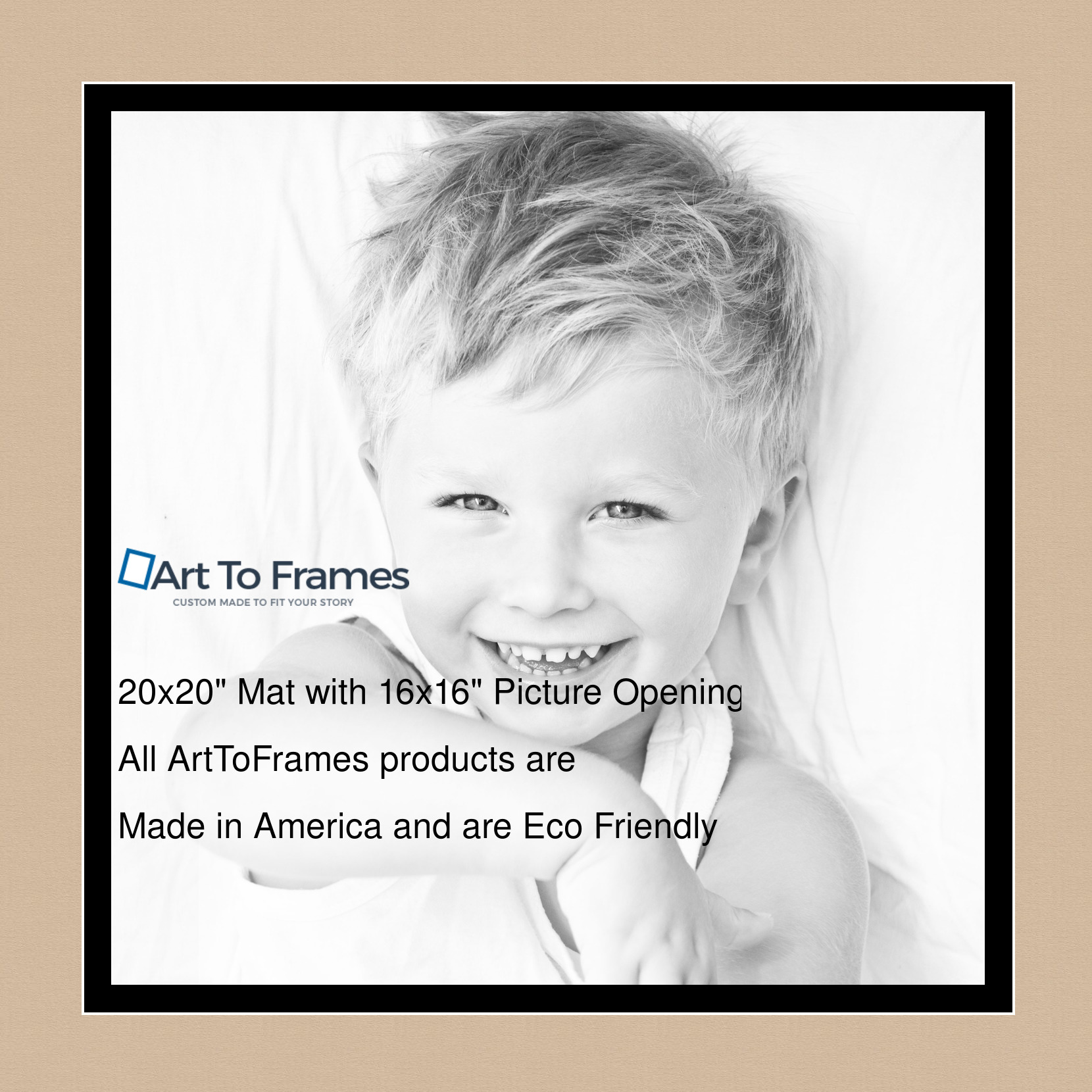 ArtToFrames Custom Brown Scotch Mist Picture Photo Frame Mat Matting Board - Picture 32 of 41