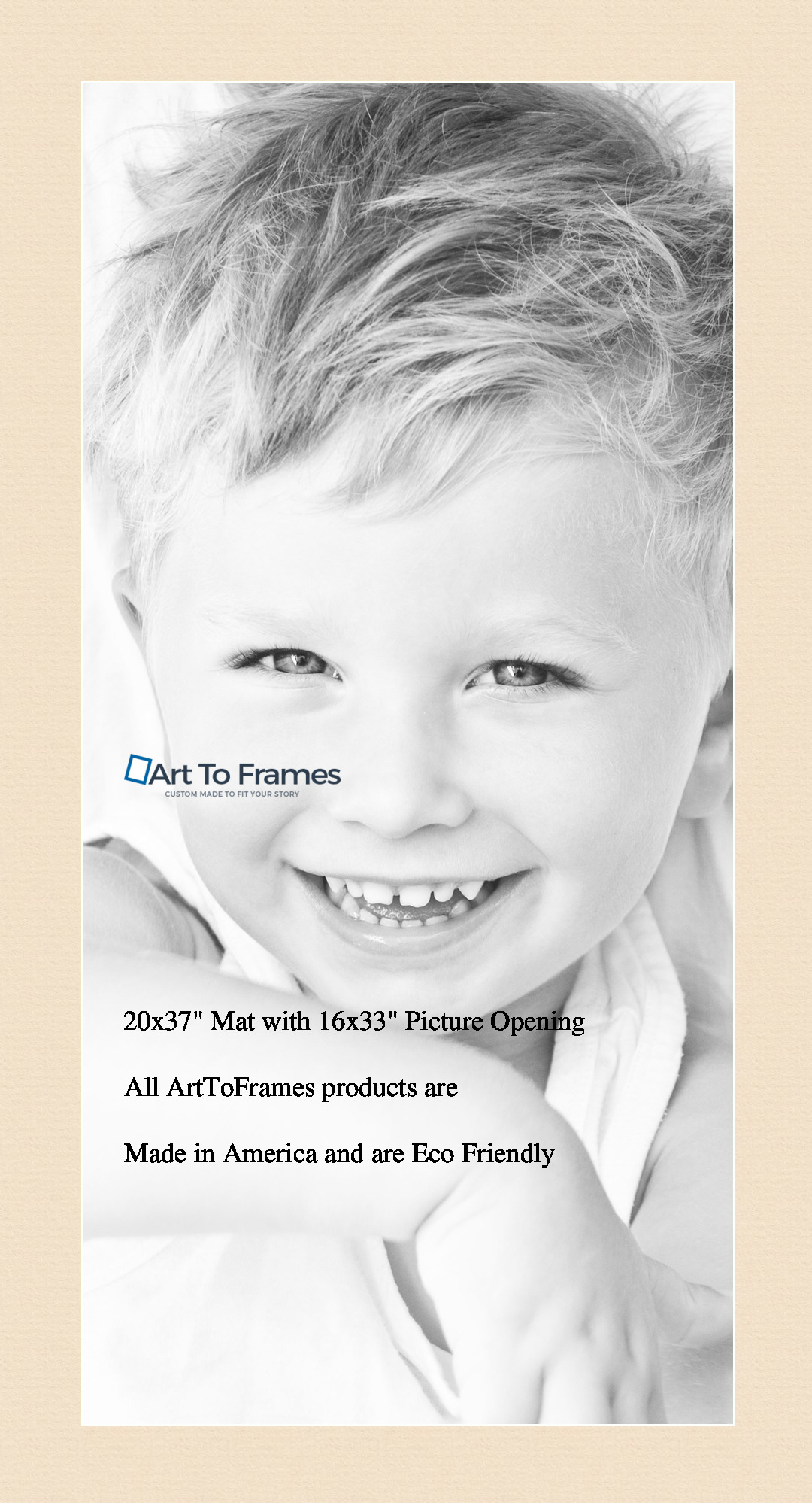 ArtToFrames Custom Ivory French Creme Picture Photo Frame Mat Matting Board LG