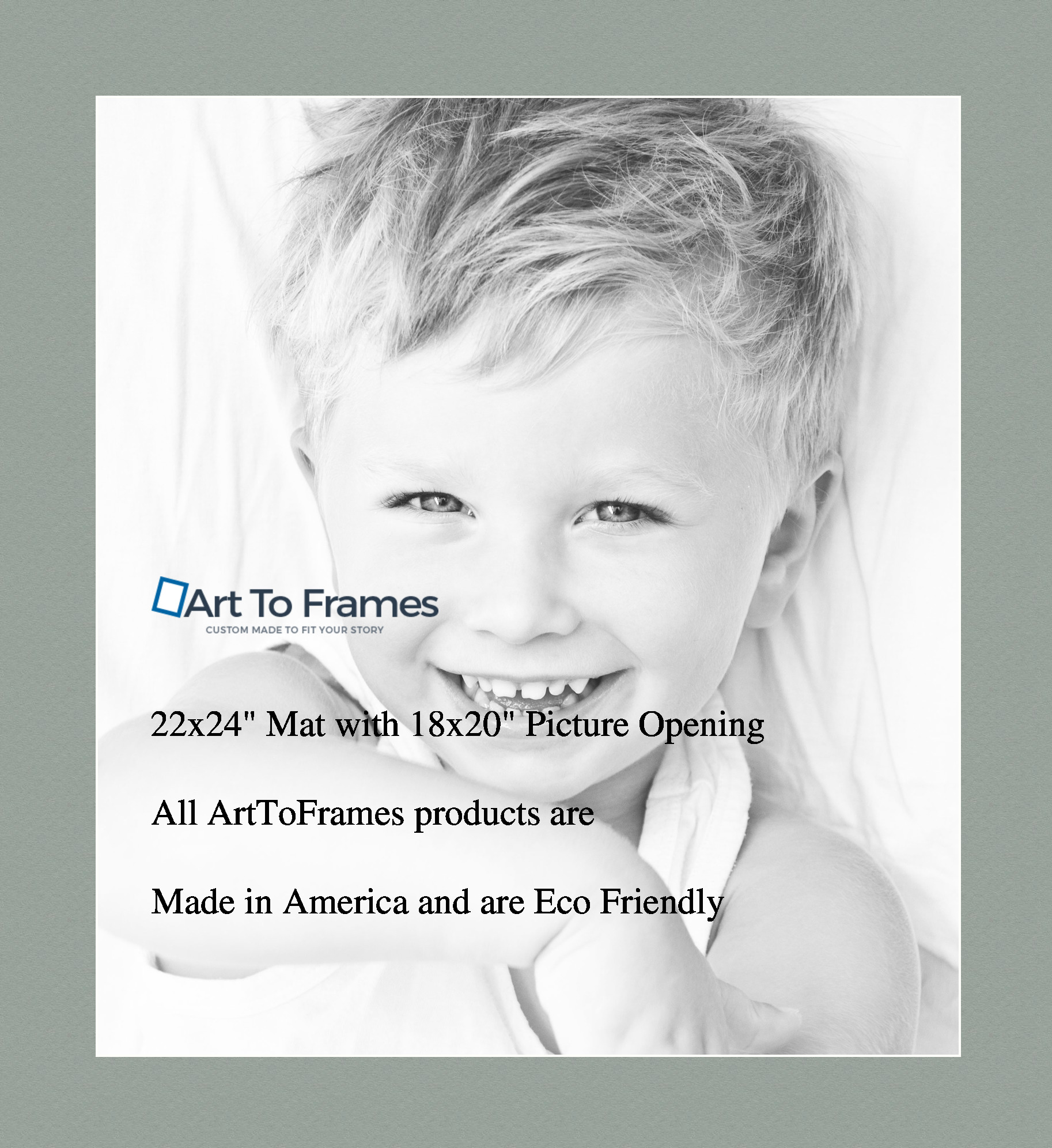 ArtToFrames Custom Green Silverpine Picture Photo Frame Mat Matting Board LG - Picture 64 of 157