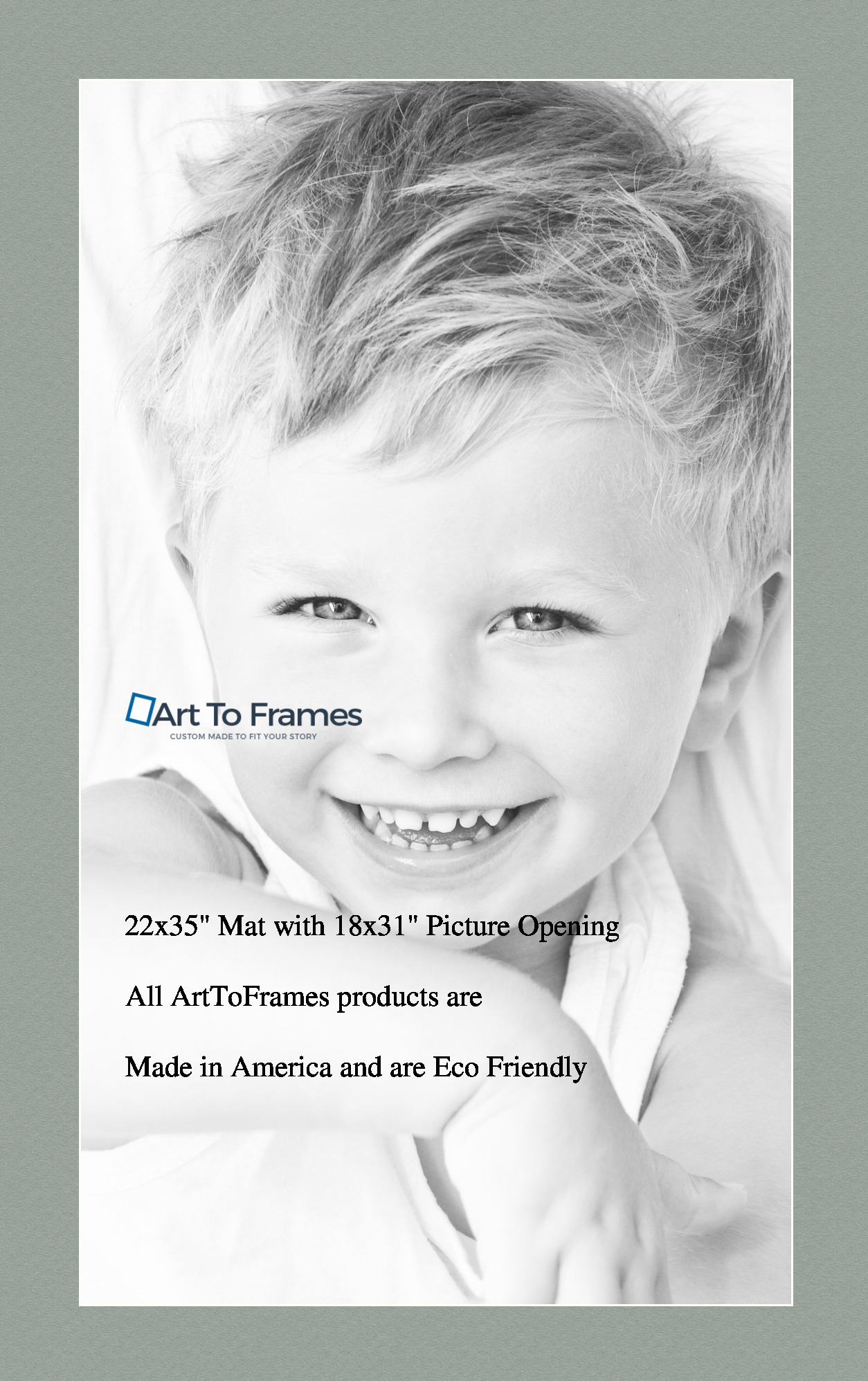 ArtToFrames Custom Green Silverpine Picture Photo Frame Mat Matting Board LG - Picture 73 of 157