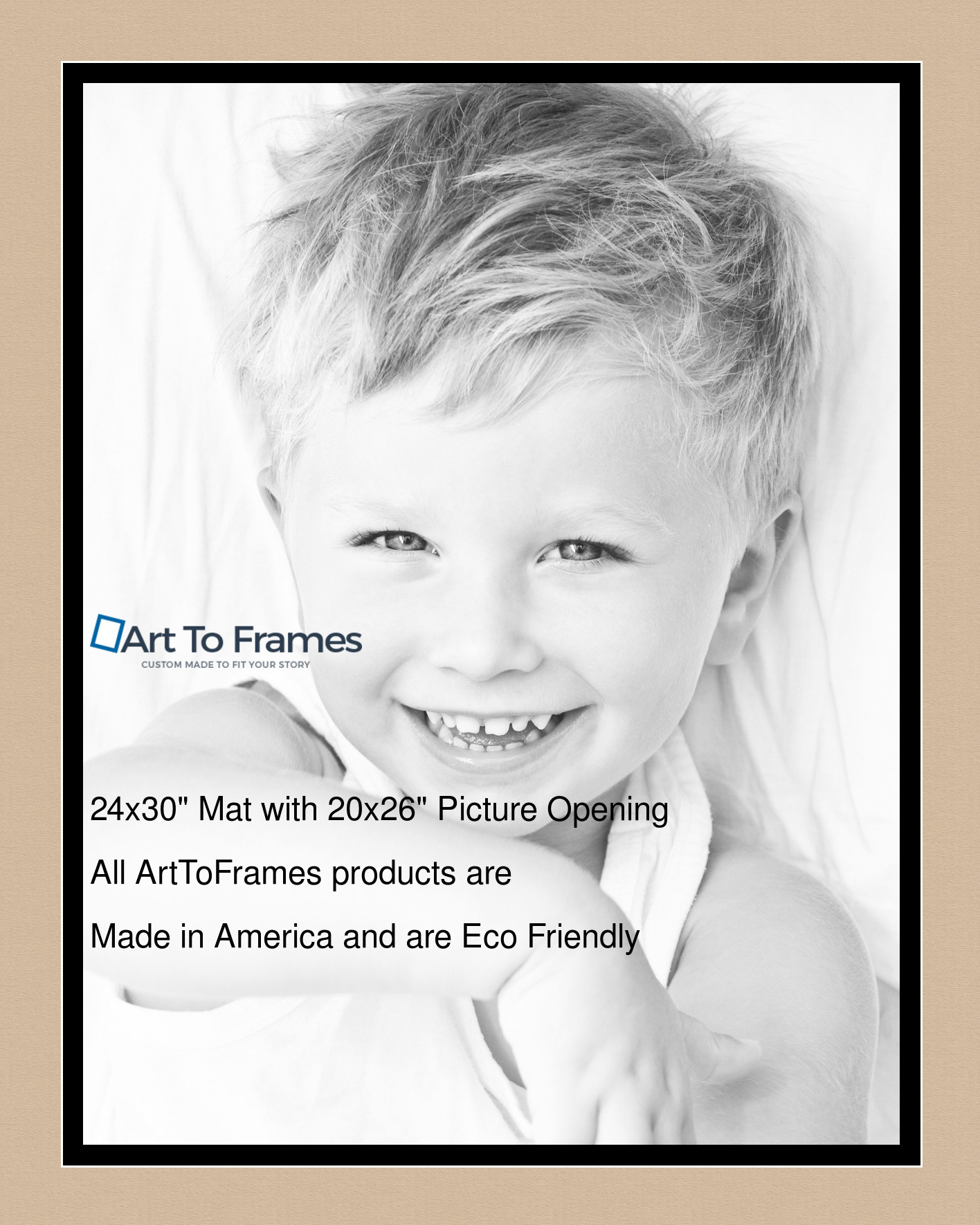 ArtToFrames Custom Brown Scotch Mist Picture Photo Frame Mat Matting Board - Picture 38 of 41
