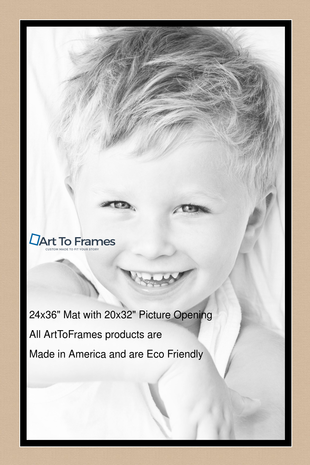 ArtToFrames Custom Brown Scotch Mist Picture Photo Frame Mat Matting Board - Picture 39 of 41