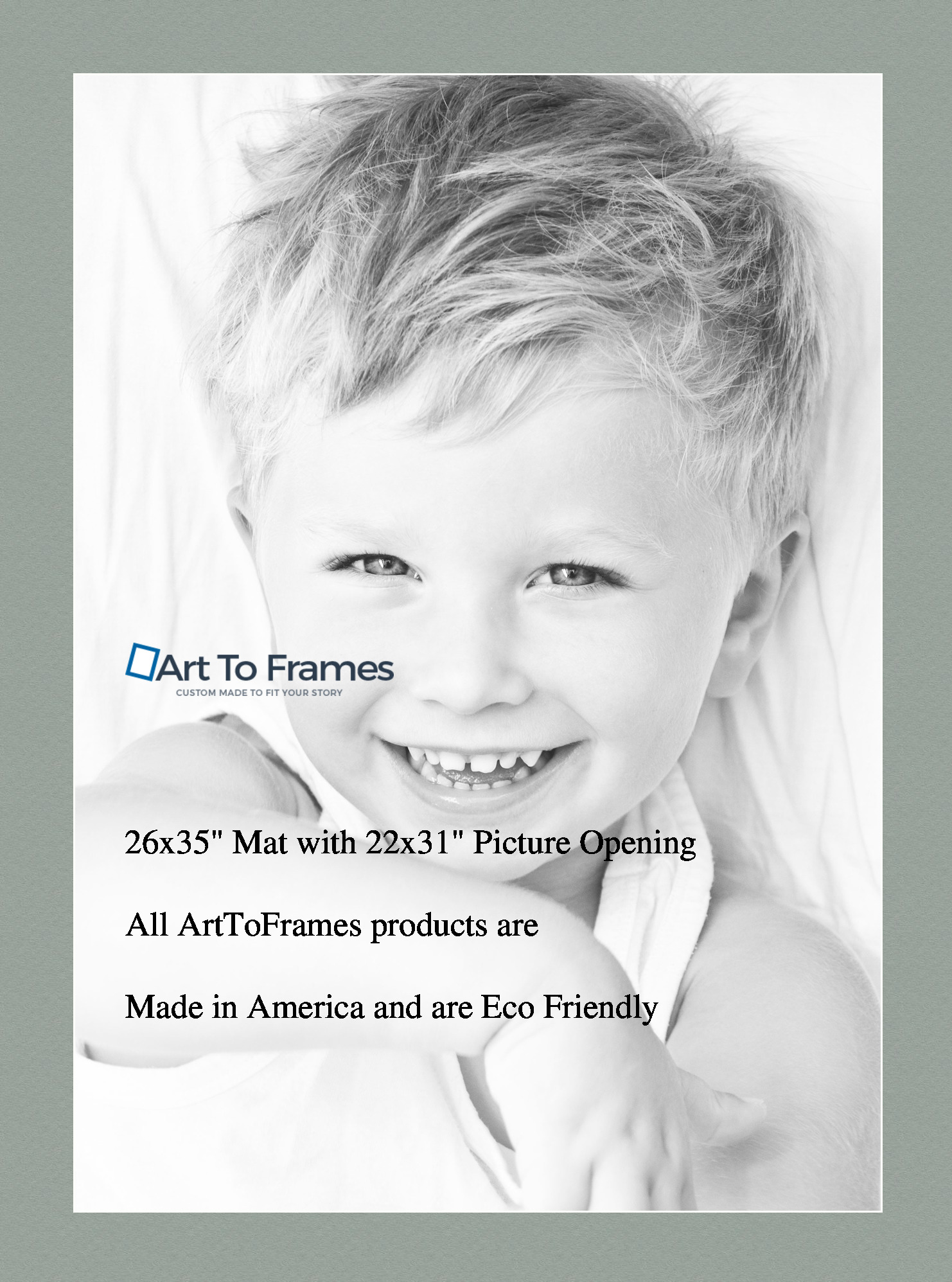 ArtToFrames Custom Green Silverpine Picture Photo Frame Mat Matting Board LG - Picture 130 of 157
