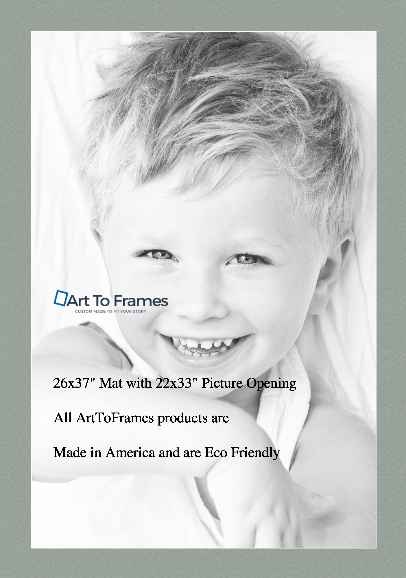 ArtToFrames Custom Green Silverpine Picture Photo Frame Mat Matting Board LG - Picture 132 of 157