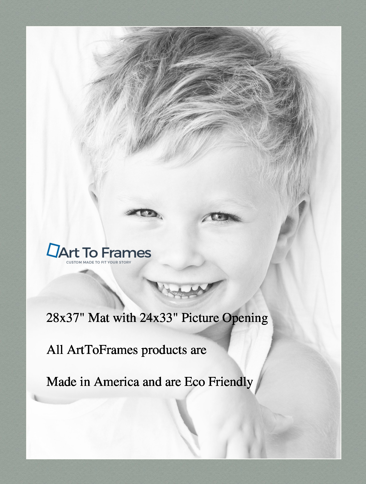 ArtToFrames Custom Green Silverpine Picture Photo Frame Mat Matting Board LG - Picture 155 of 157