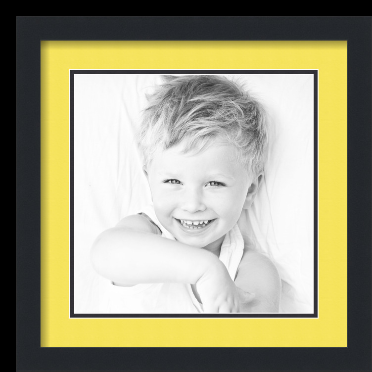 ArtToFrames Matted 16x16 Black Picture Frame with 2" Double Mat, 12x12 Opening - Picture 490 of 497