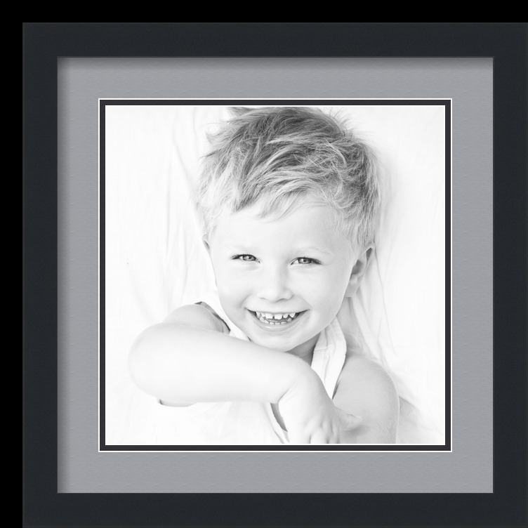 ArtToFrames Matted 16x16 Black Picture Frame with 2" Double Mat, 12x12 Opening - Picture 418 of 497