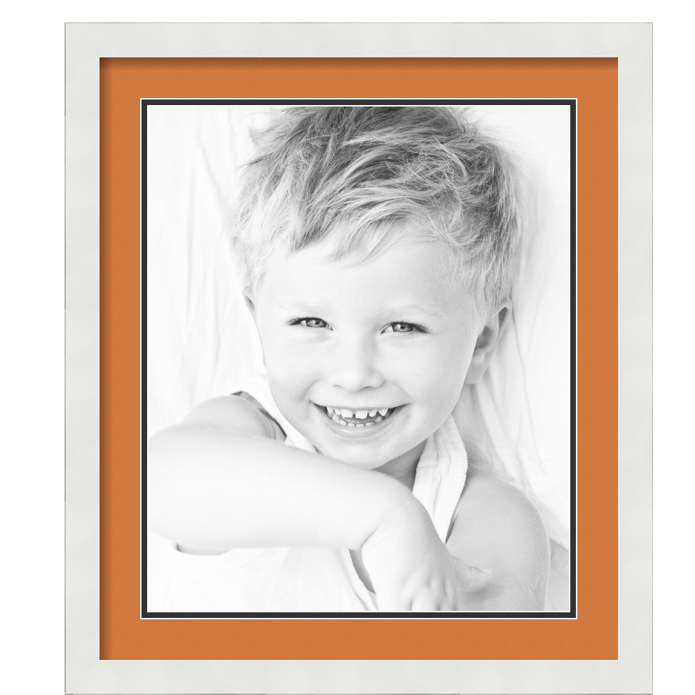 ArtToFrames Matted 19x22 White Picture Frame with 2" Double Mat, 15x18 Opening