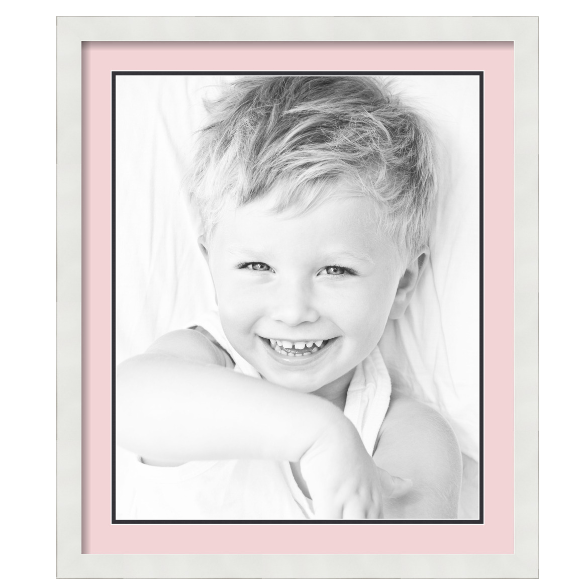 ArtToFrames Matted 22x26 White Picture Frame with 2" Double Mat, 18x22 Opening