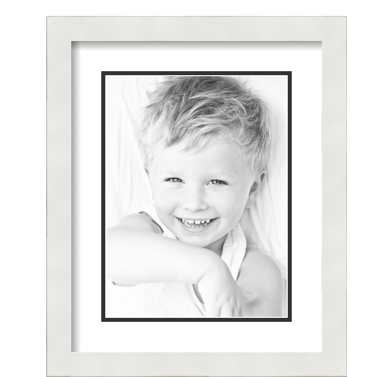 ArtToFrames Matted 13x16 White Picture Frame with 2" Double Mat, 9x12 Opening