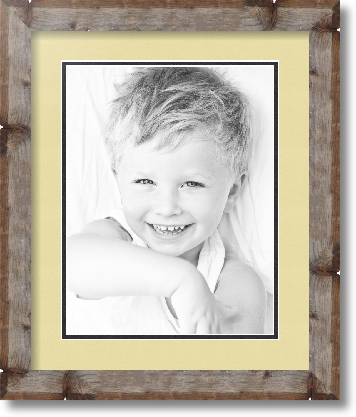 ArtToFrames Matted 14x17 Natural Picture Frame with 2" Double Mat, 10x13 Opening