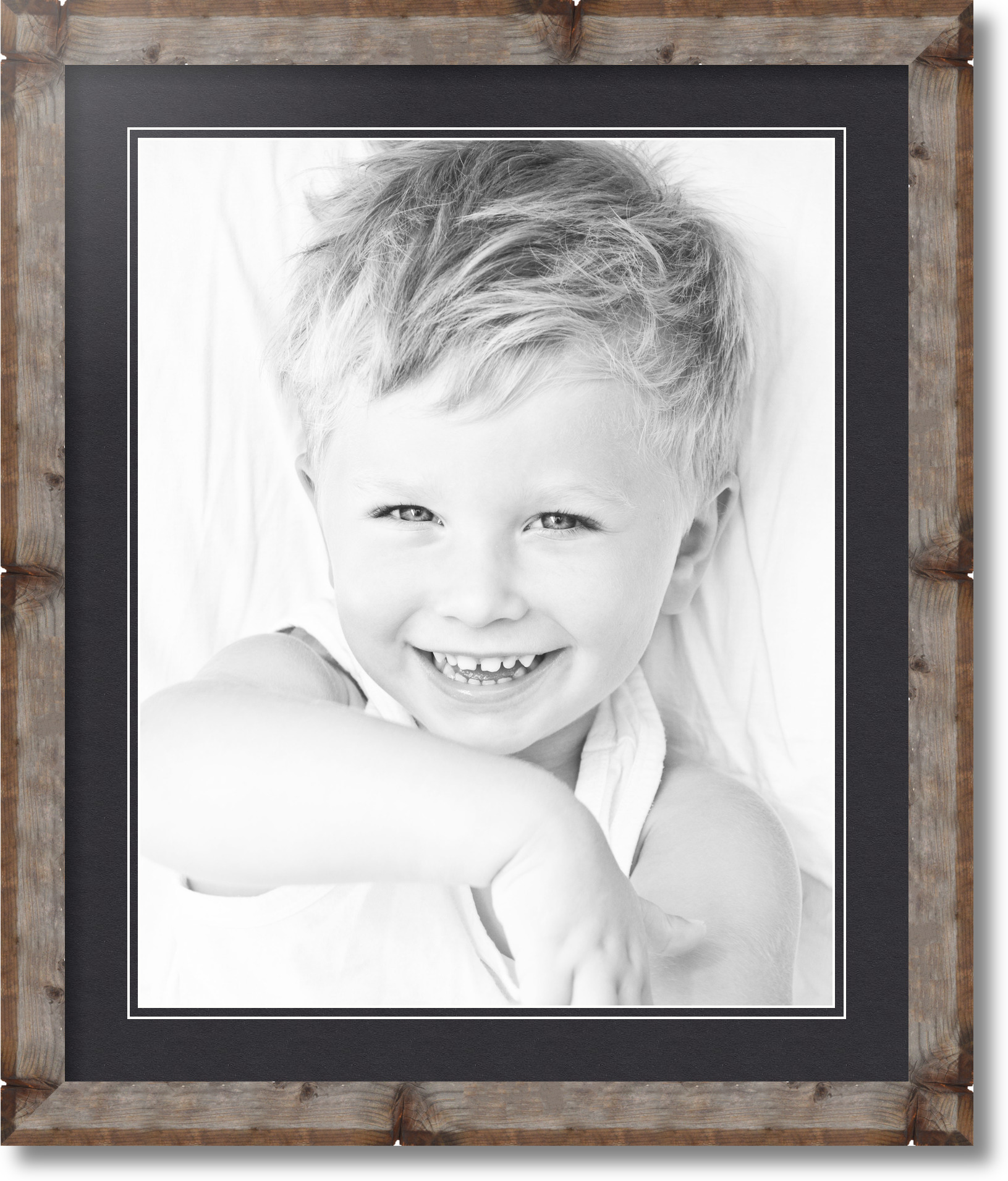 Arttoframes Matted 20x24 Natural Picture Frame With 2 Double Mat