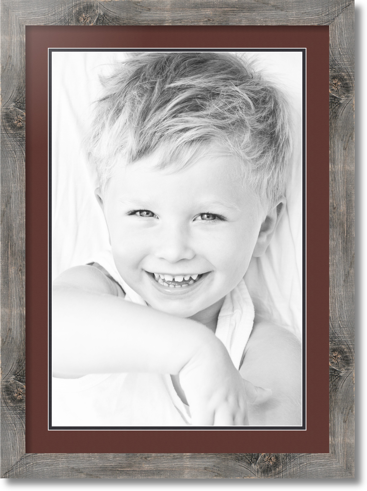 ArtToFrames Matted 20x28 Natural Picture Frame with 2" Double Mat, 16x24 Opening