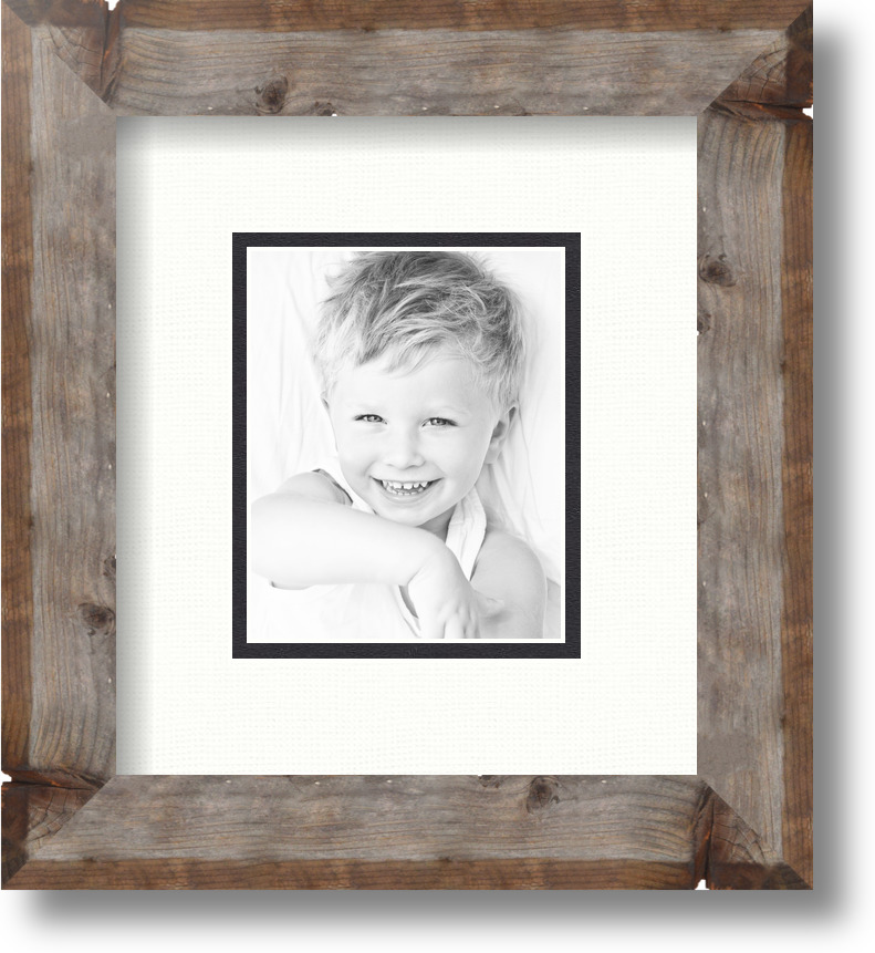 ArtToFrames Matted 7.5x9 Natural Picture Frame with 2" Double Mat, 3.5x5 Opening