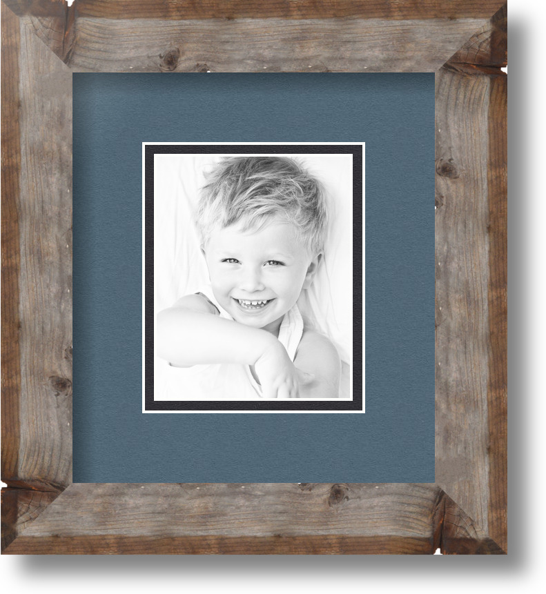 ArtToFrames Matted 7.5x9 Natural Picture Frame with 2" Double Mat, 3.5x5 Opening