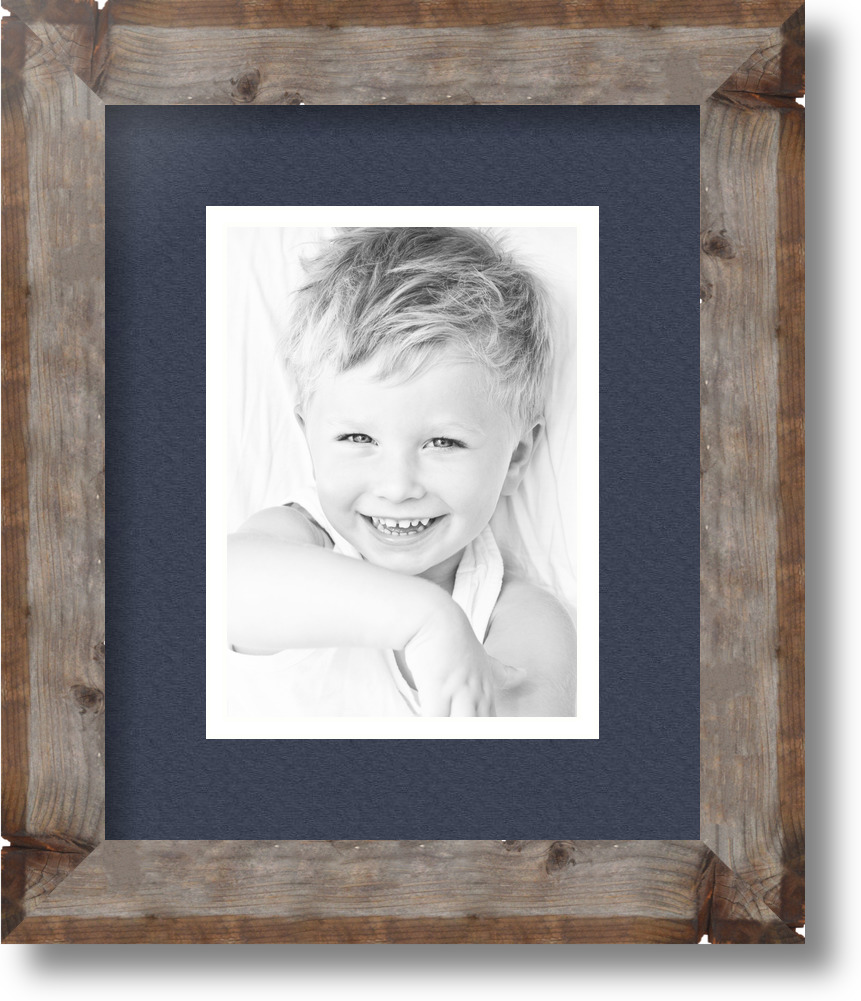 ArtToFrames Matted 9x11 Natural Picture Frame with 2" Double Mat, 5x7 Opening