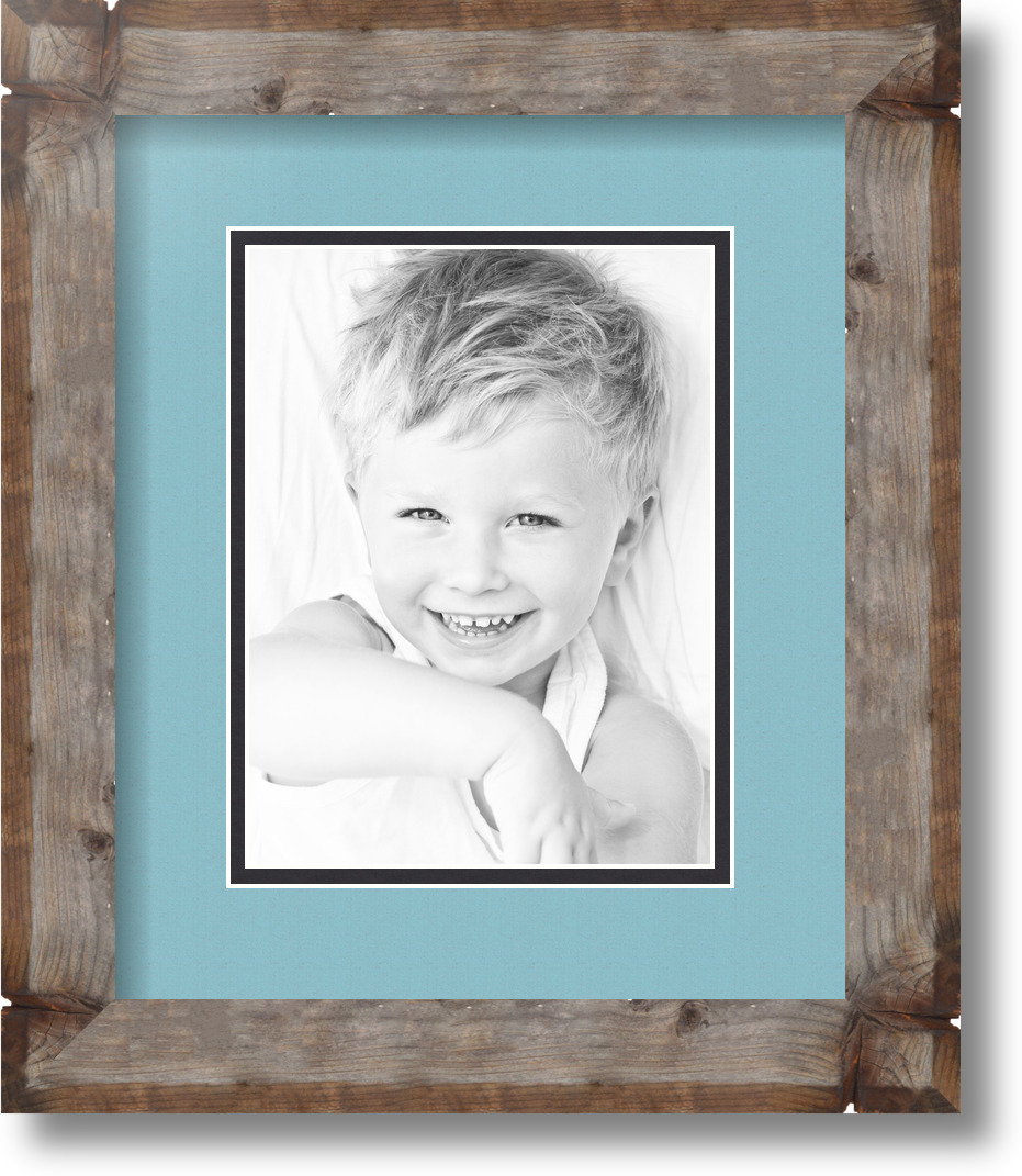 ArtToFrames Matted 10x12 Natural Picture Frame with 2" Double Mat, 6x8 Opening