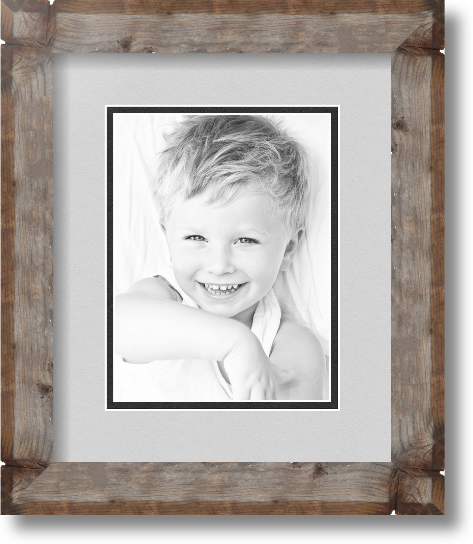 ArtToFrames Matted 10x12 Natural Picture Frame with 2