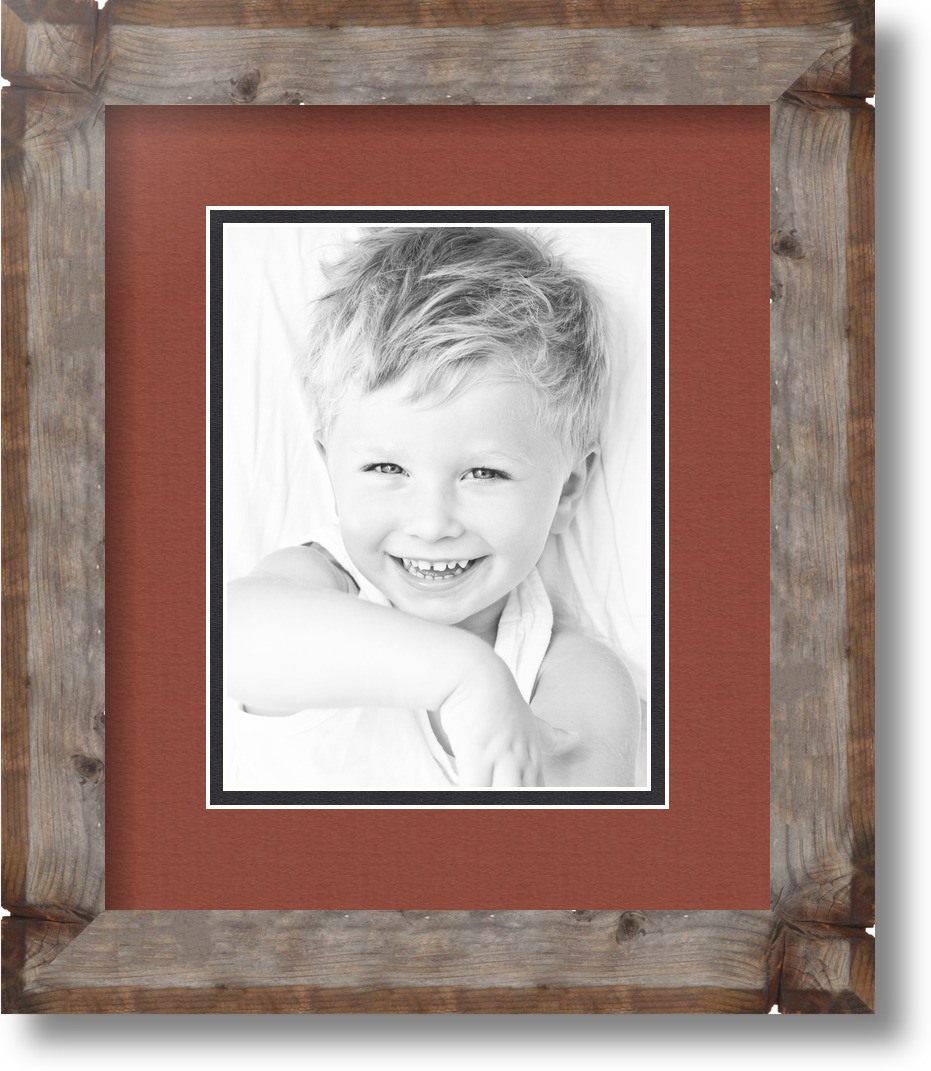 ArtToFrames Matted 10x12 Natural Picture Frame with 2" Double Mat, 6x8 Opening