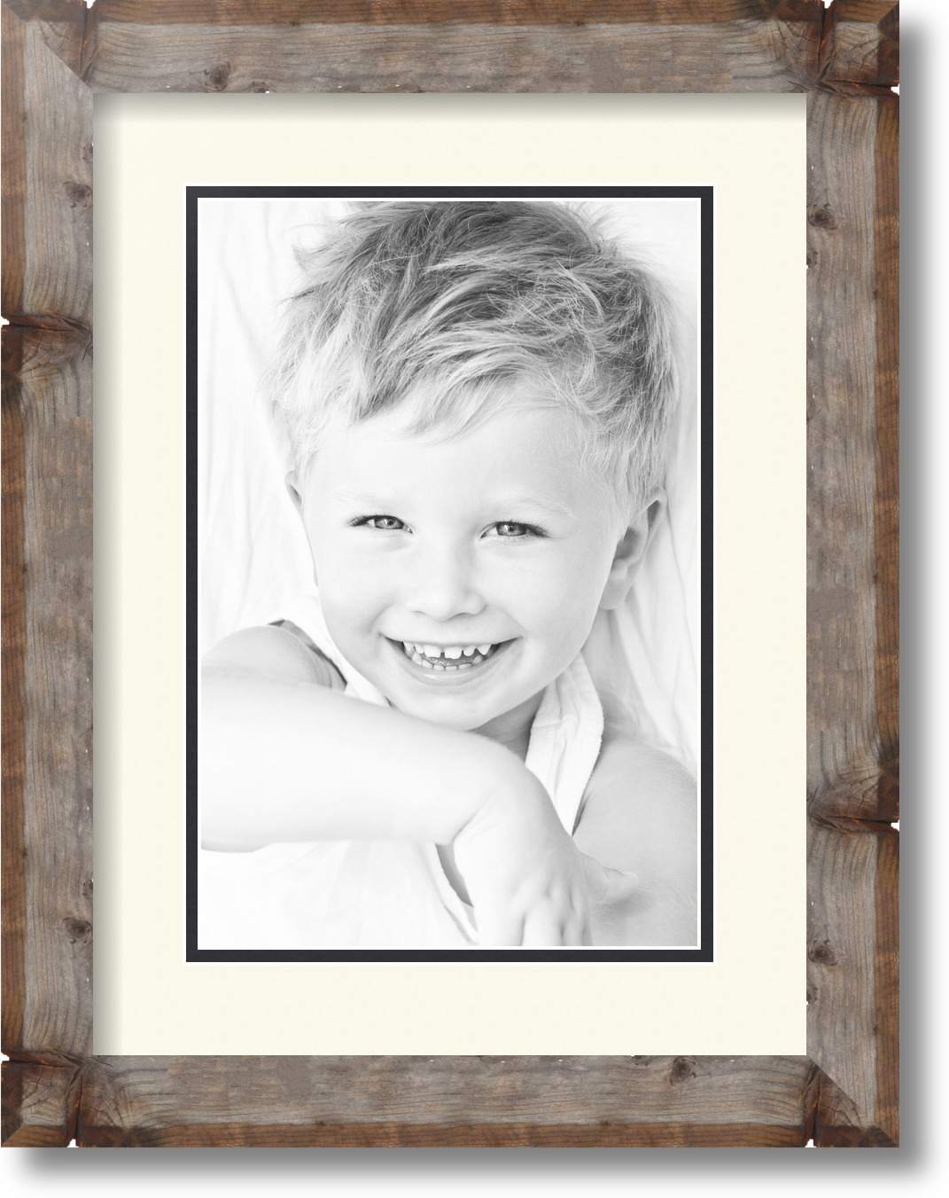 ArtToFrames Matted 12x16 Natural Picture Frame with 2" Double Mat, 8x12 Opening