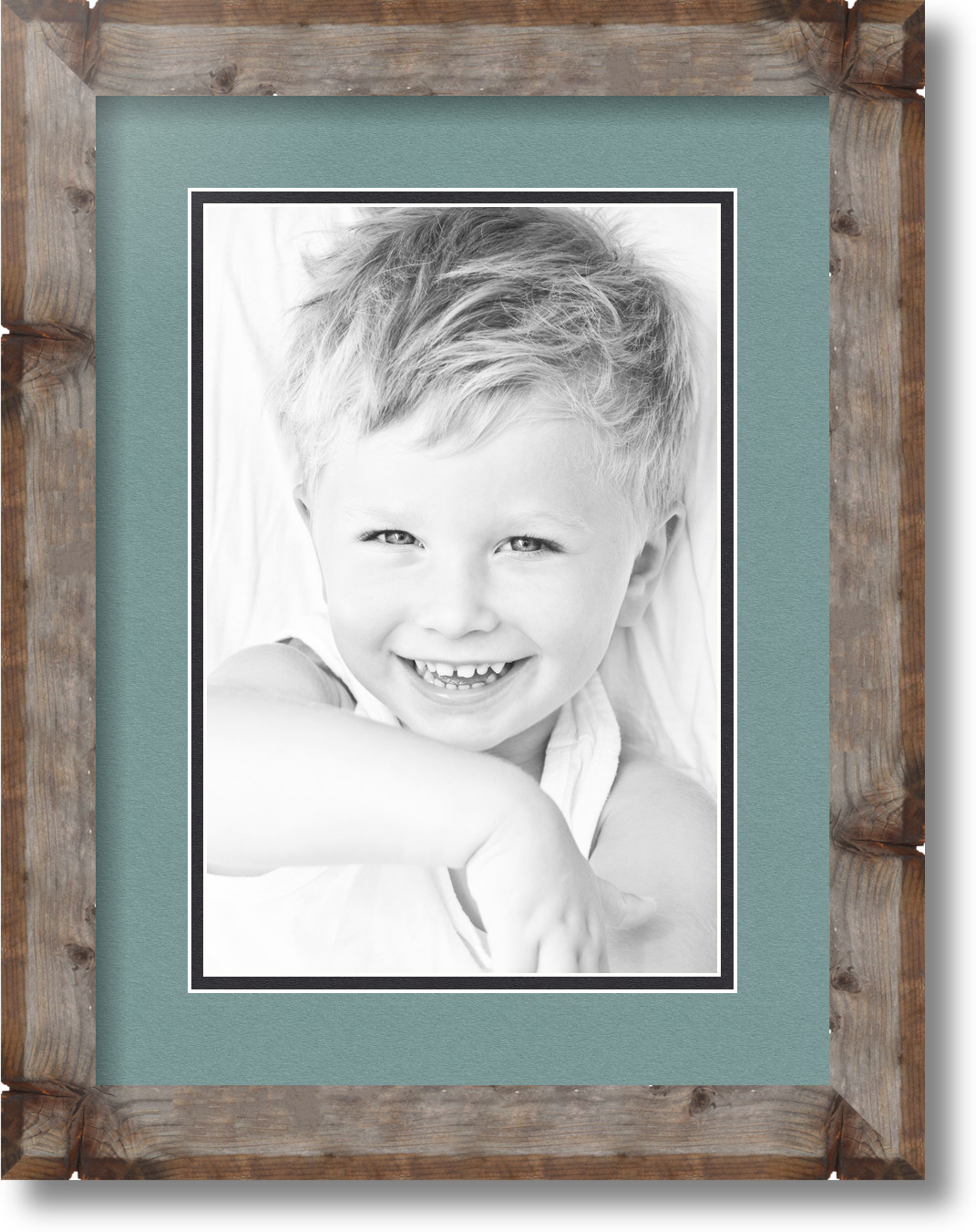 ArtToFrames Matted 12x16 Natural Picture Frame with 2" Double Mat, 8x12 Opening