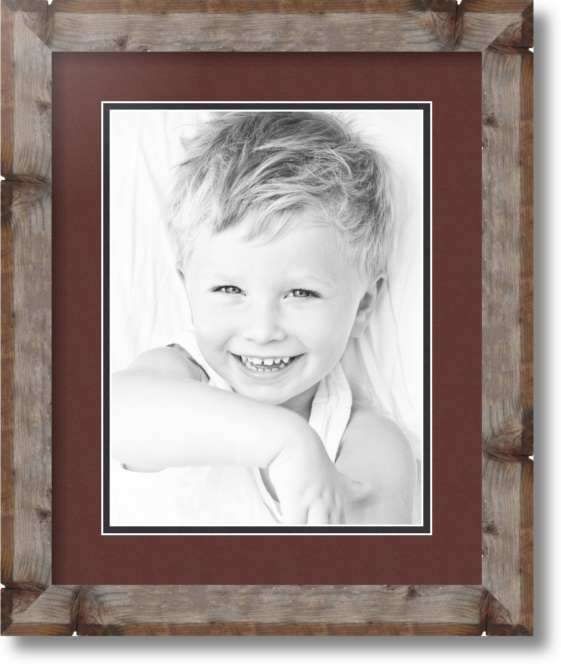 ArtToFrames Matted 13x16 Natural Picture Frame with 2" Double Mat, 9x12 Opening