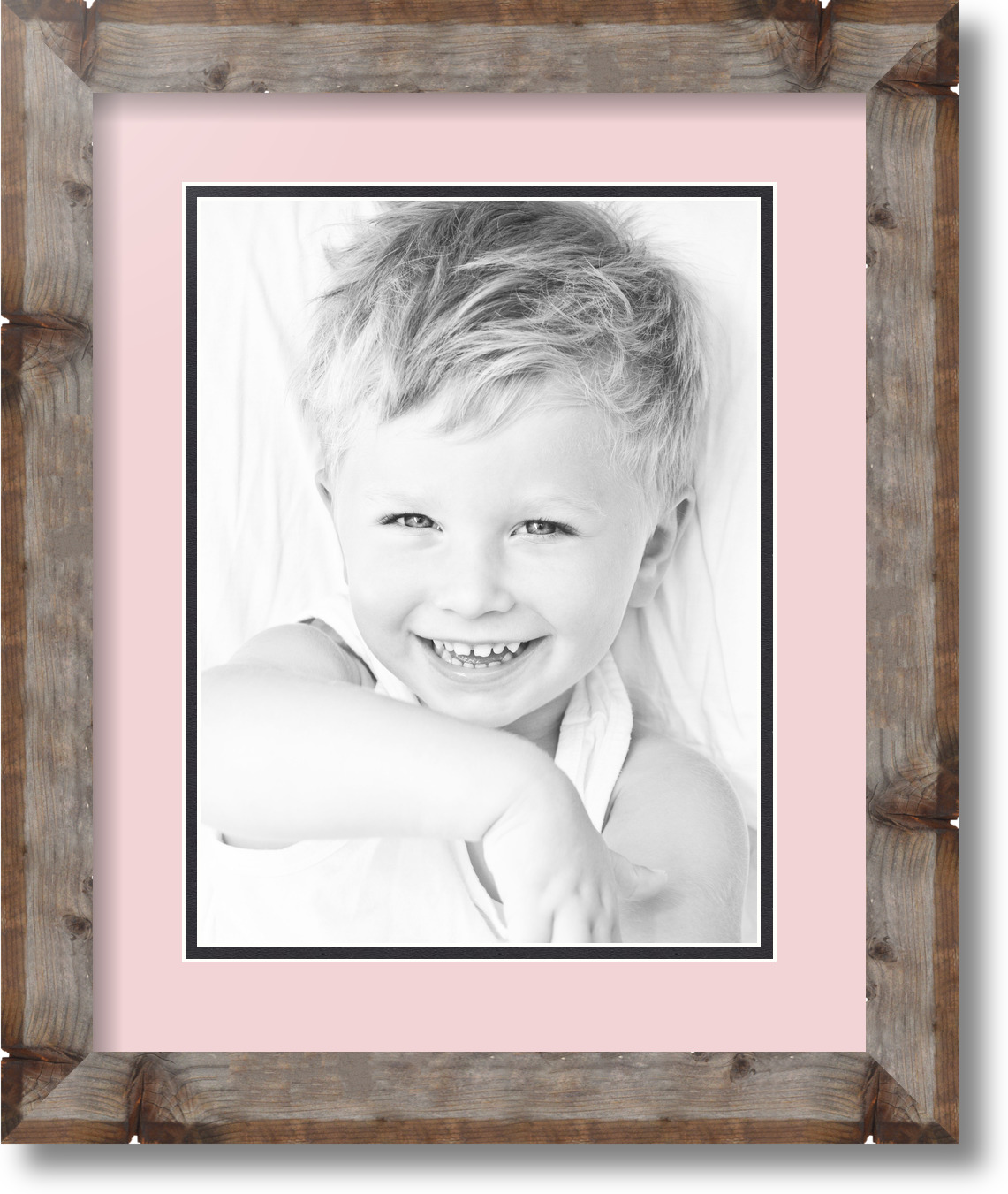 ArtToFrames Matted 13x16 Natural Picture Frame with 2" Double Mat, 9x12 Opening