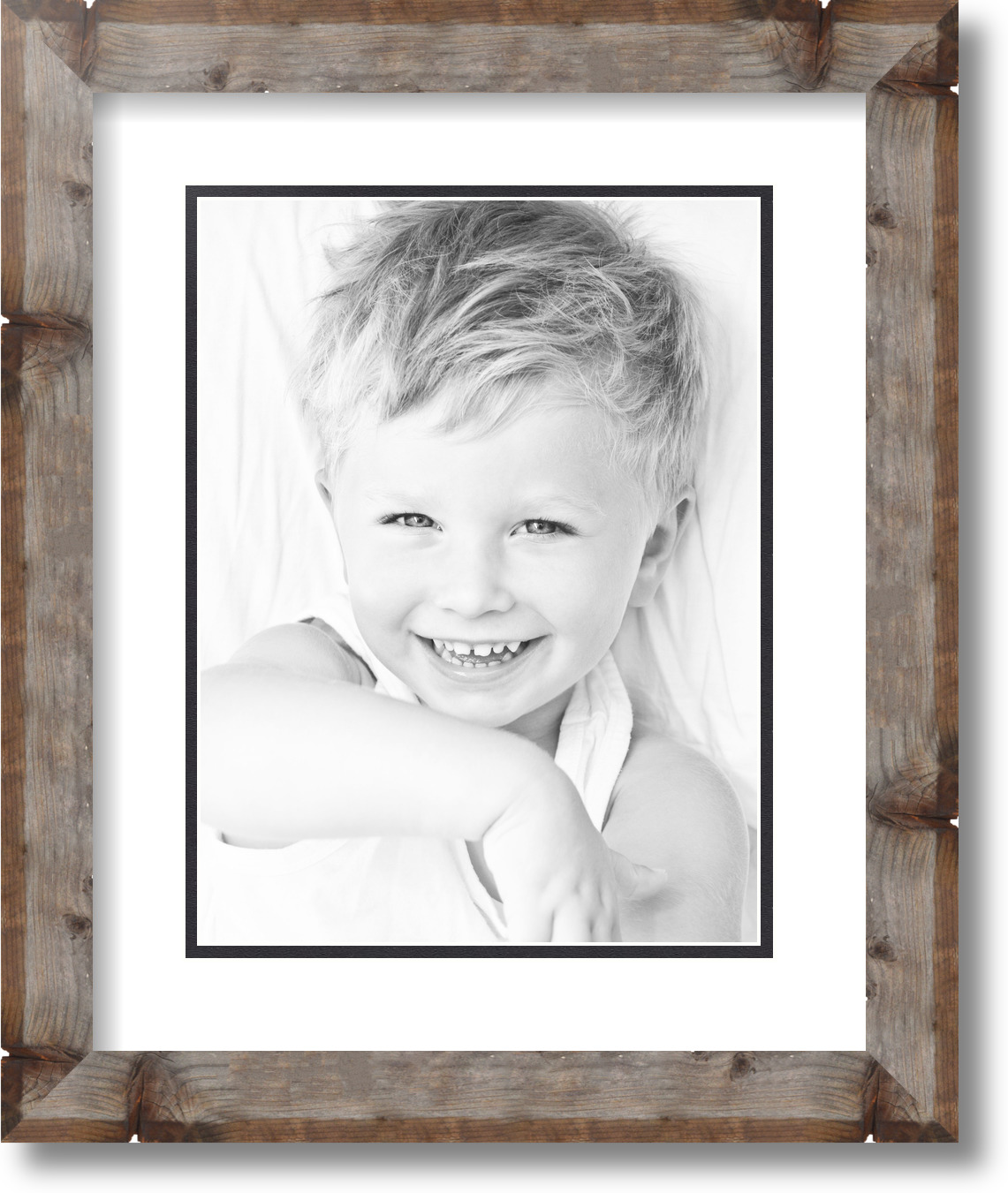 ArtToFrames Matted 13x16 Natural Picture Frame with 2" Double Mat, 9x12 Opening