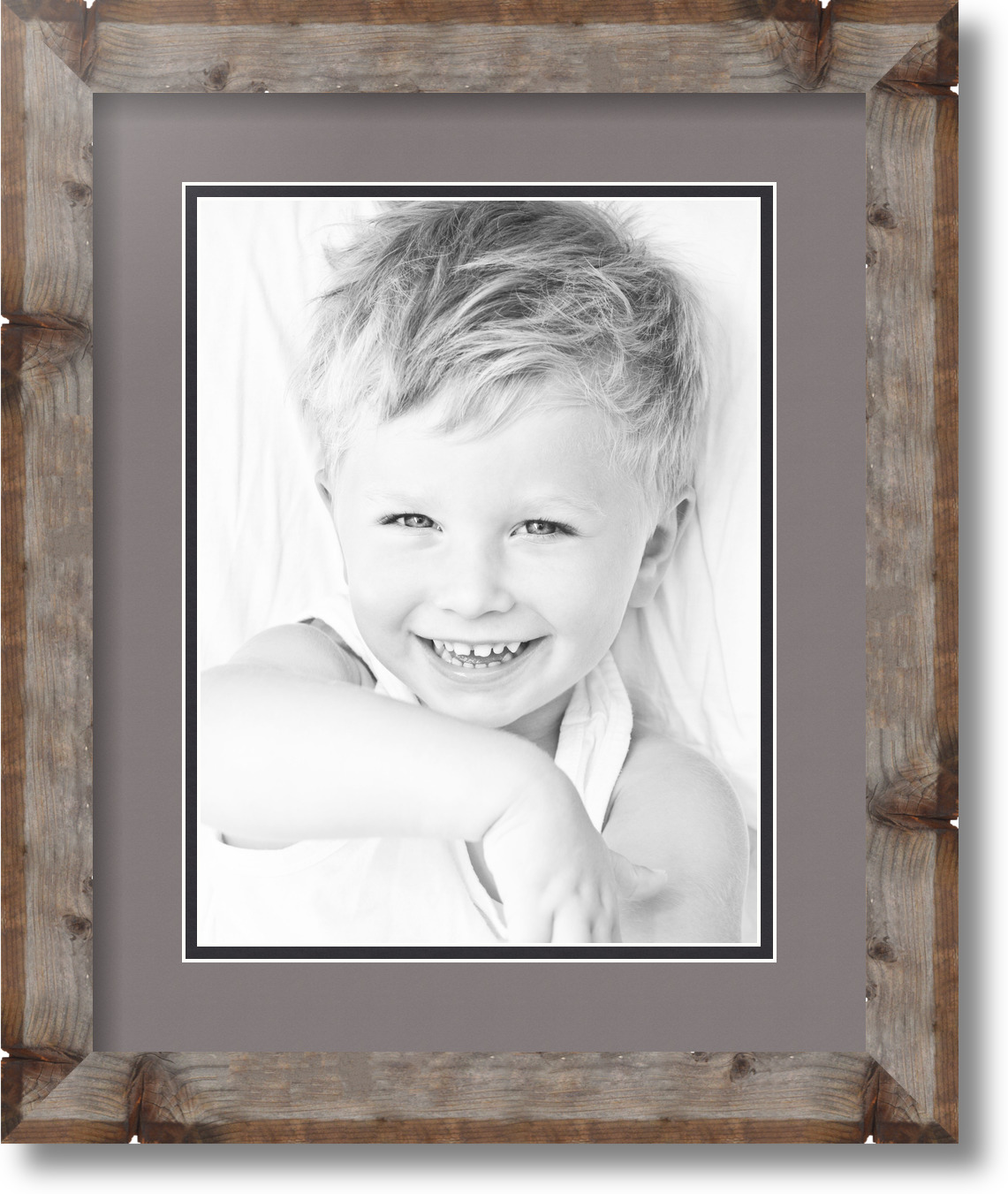 ArtToFrames Matted 13x16 Natural Picture Frame with 2" Double Mat, 9x12 Opening