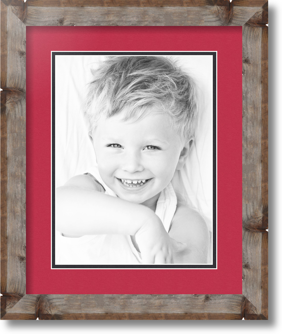 ArtToFrames Matted 13x16 Natural Picture Frame with 2" Double Mat, 9x12 Opening