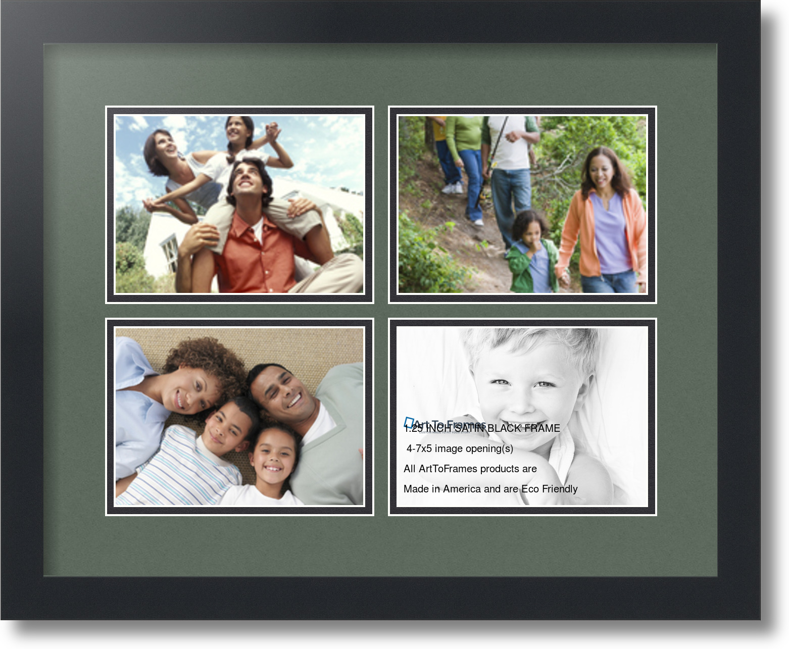 ArtToFrames Collage Mat Picture Photo Frame - 4 5x7