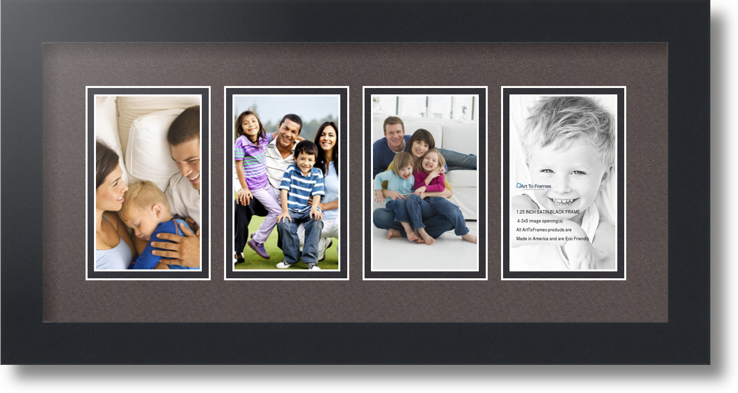 ArtToFrames Collage Mat Picture Photo Frame - 4 3x5