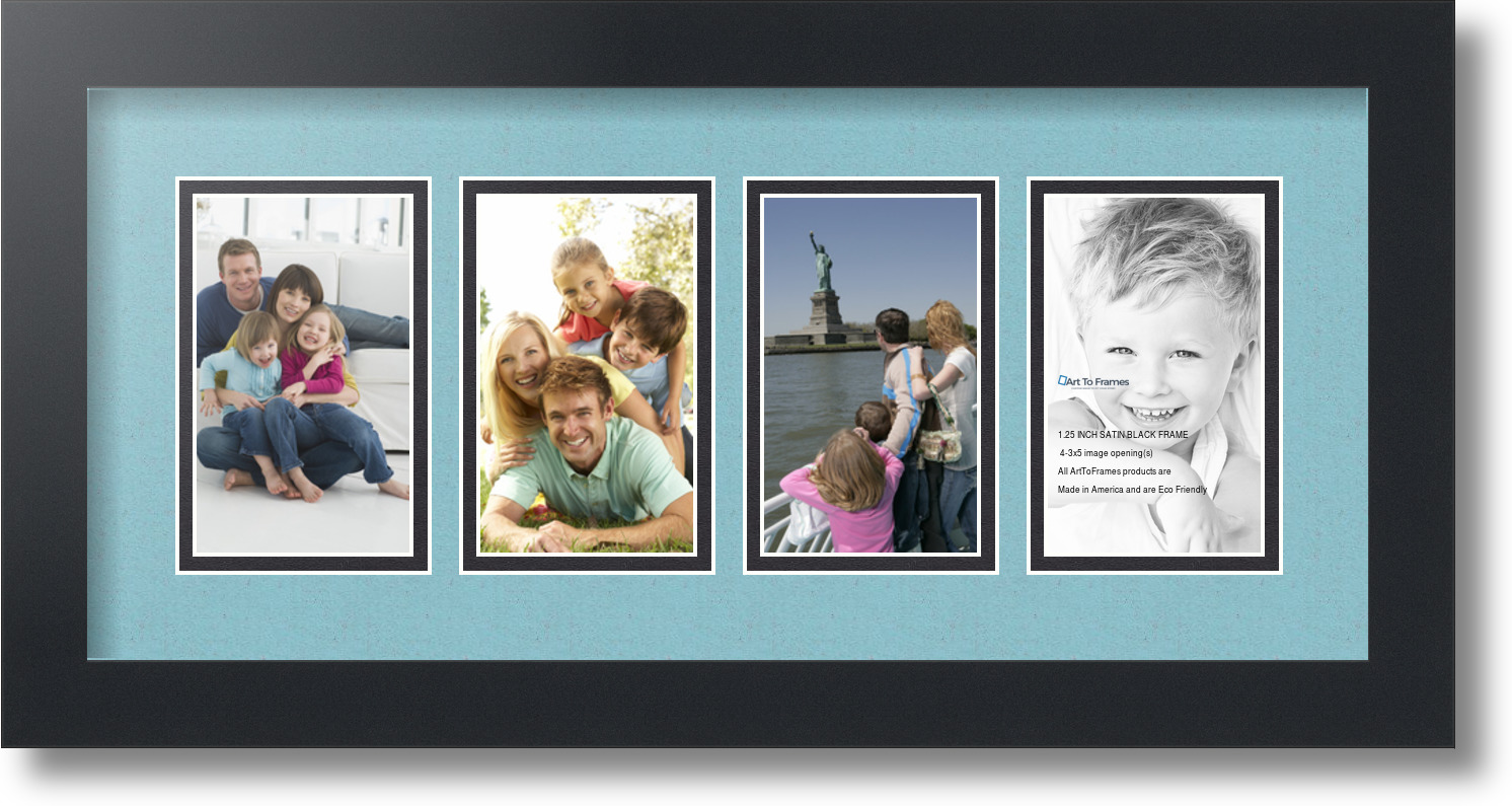 ArtToFrames Collage Mat Picture Photo Frame - 4 3x5