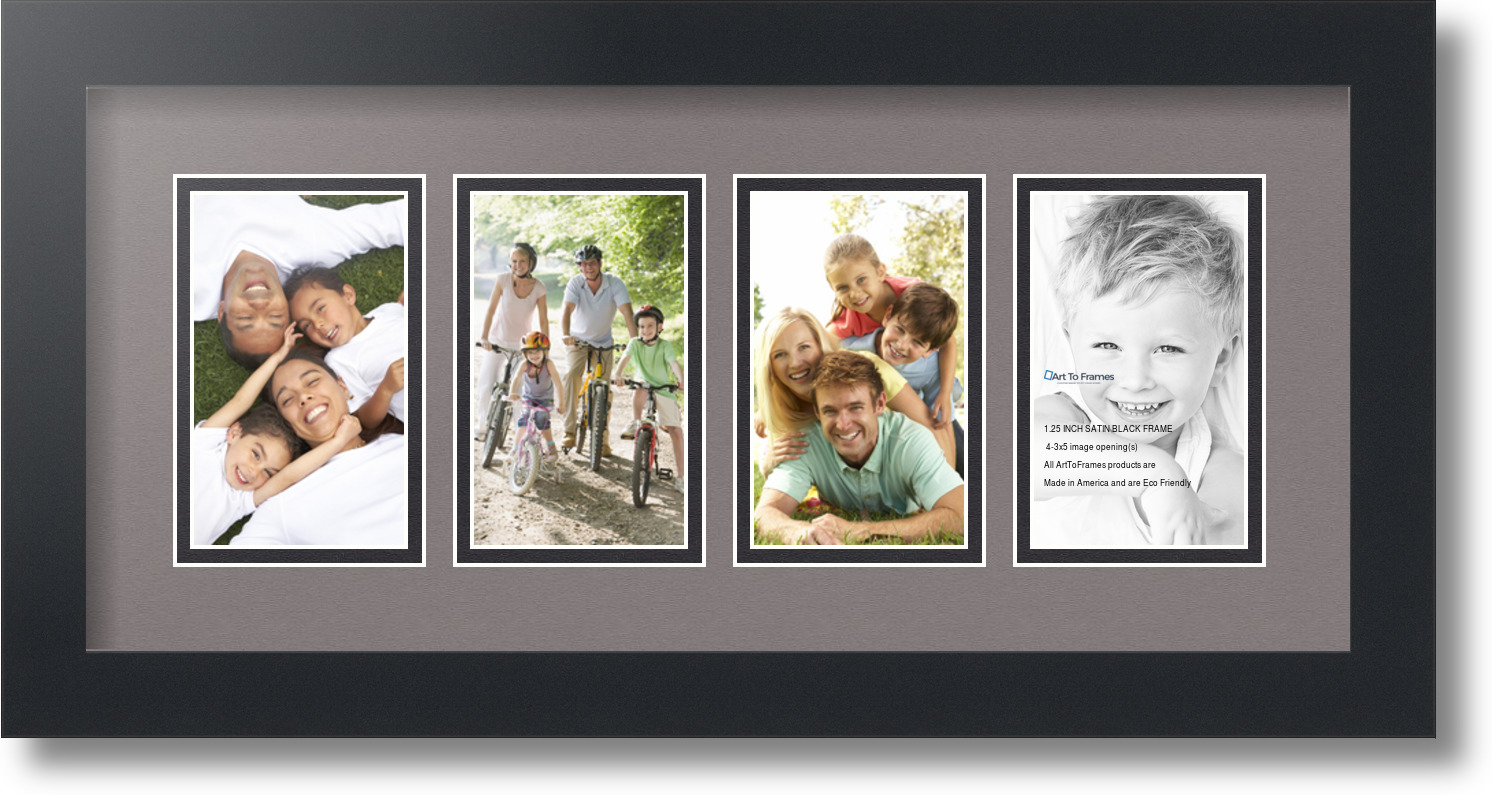 ArtToFrames Collage Mat Picture Photo Frame - 4 3x5