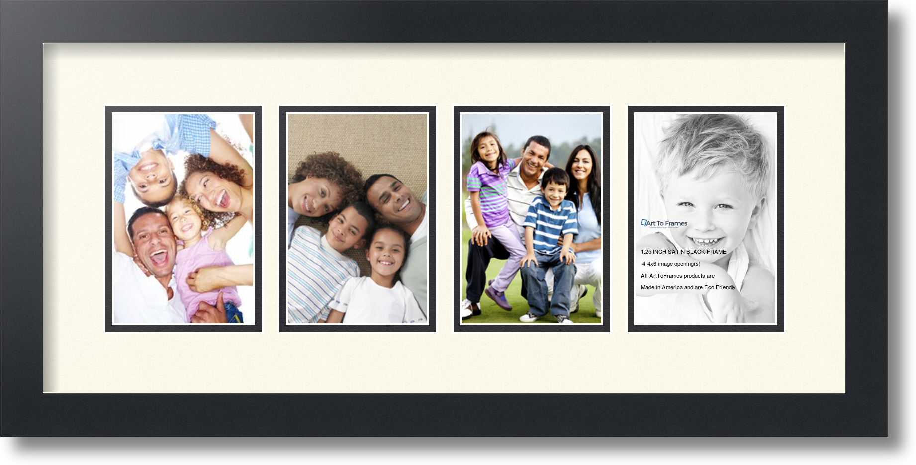 ArtToFrames Collage Mat Picture Photo Frame - 4 4x6