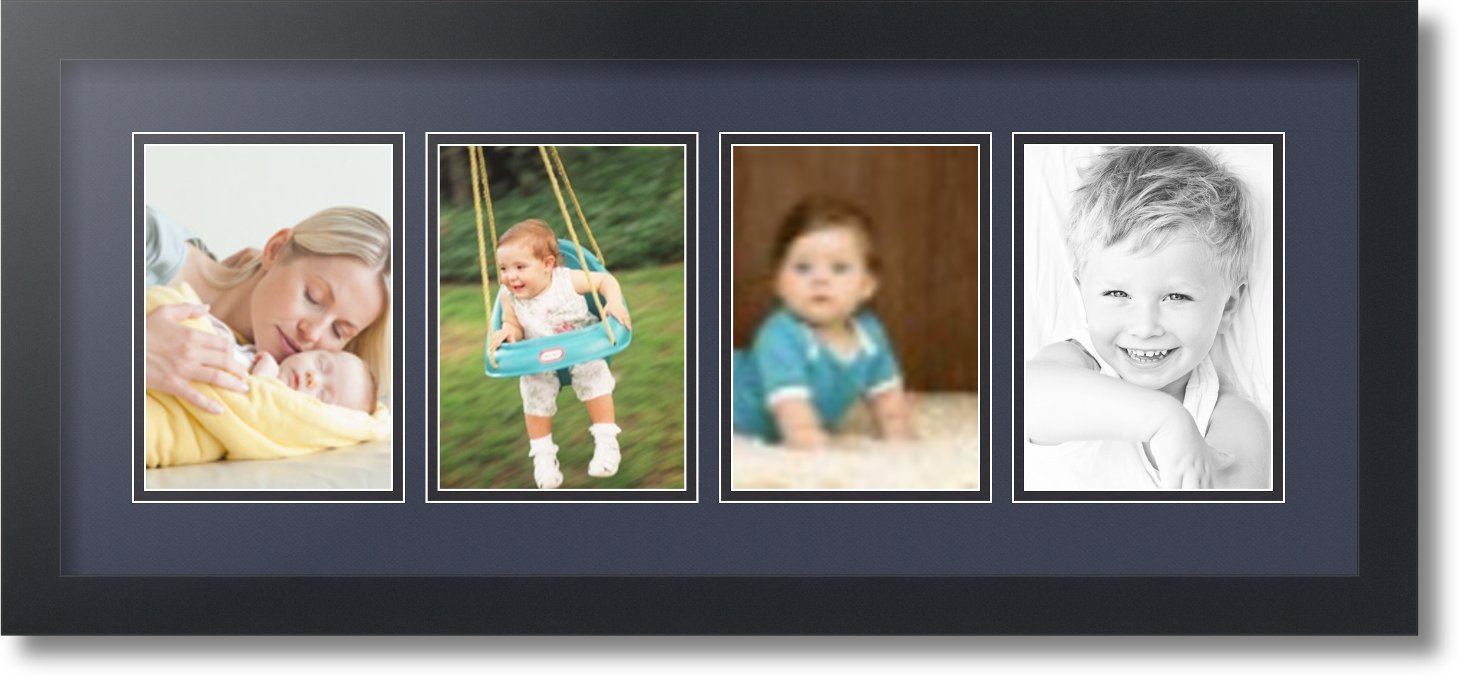 ArtToFrames Collage Mat Picture Photo Frame - 4 5x7