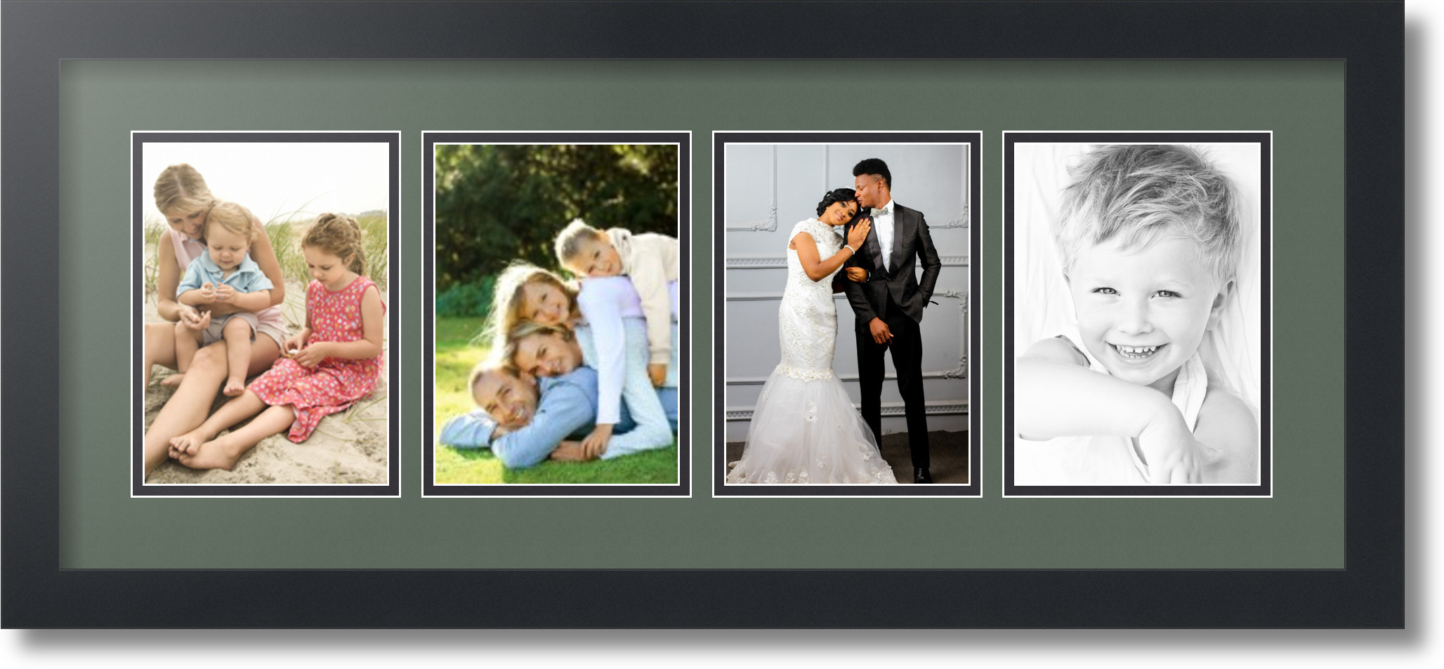 ArtToFrames Collage Mat Picture Photo Frame - 4 5x7