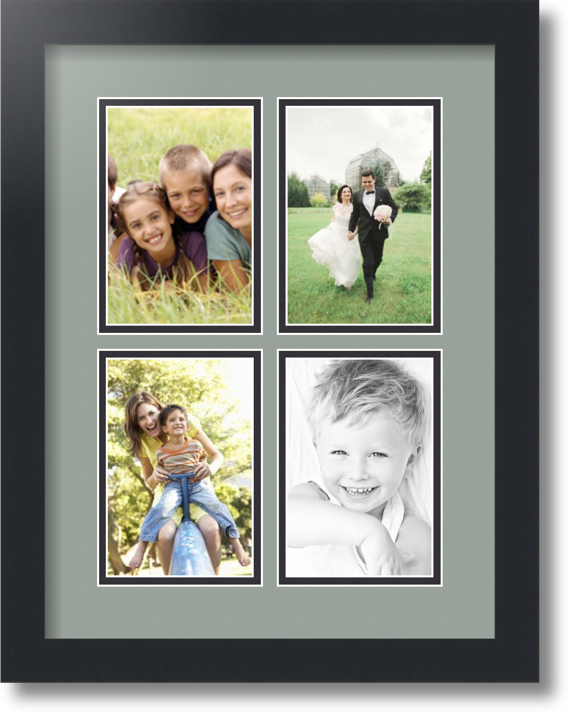 ArtToFrames Collage Mat Picture Photo Frame - 4 4x6