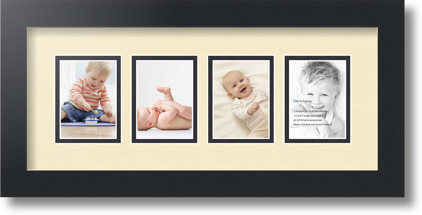 ArtToFrames Collage Mat Picture Photo Frame - 4 2.5x3.5