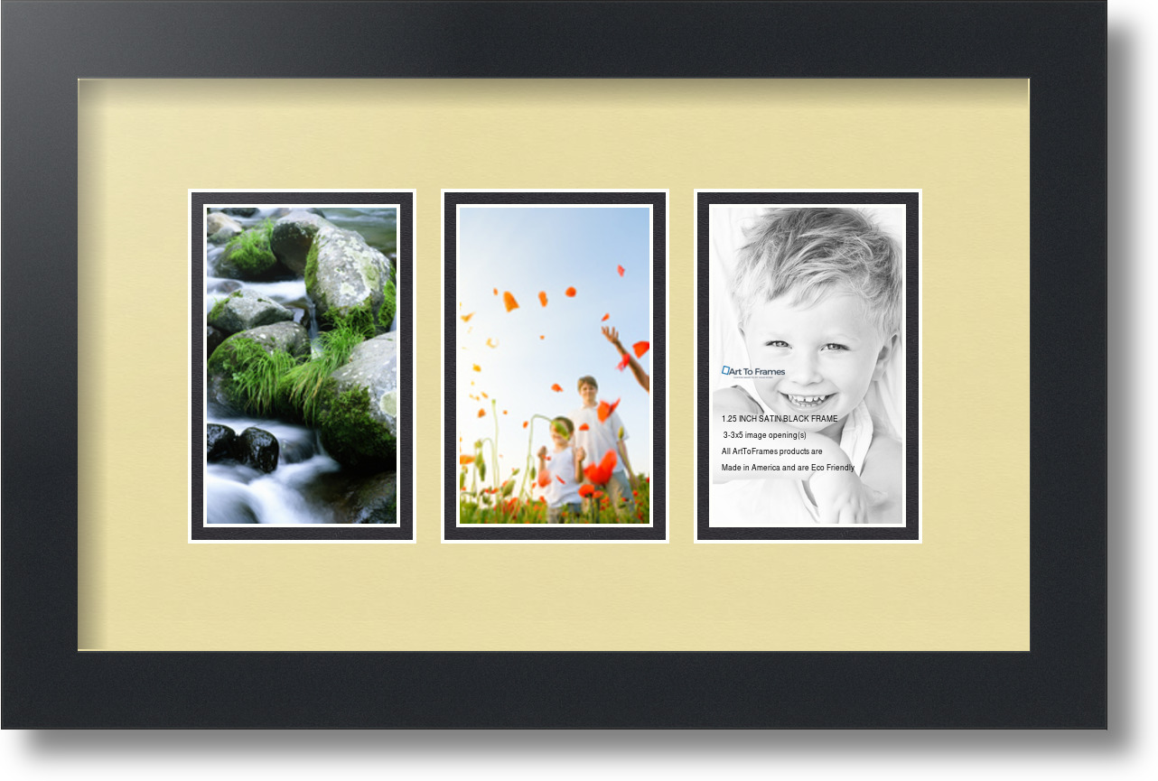 Arttoframes Collage Mat Picture Photo Frame 3 3x5 Openings In Arttoframes Collage Mat Picture Photo Frame 3 3x5