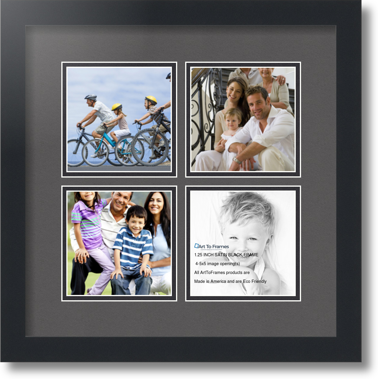 ArtToFrames Collage Mat Picture Photo Frame - 4 5x5