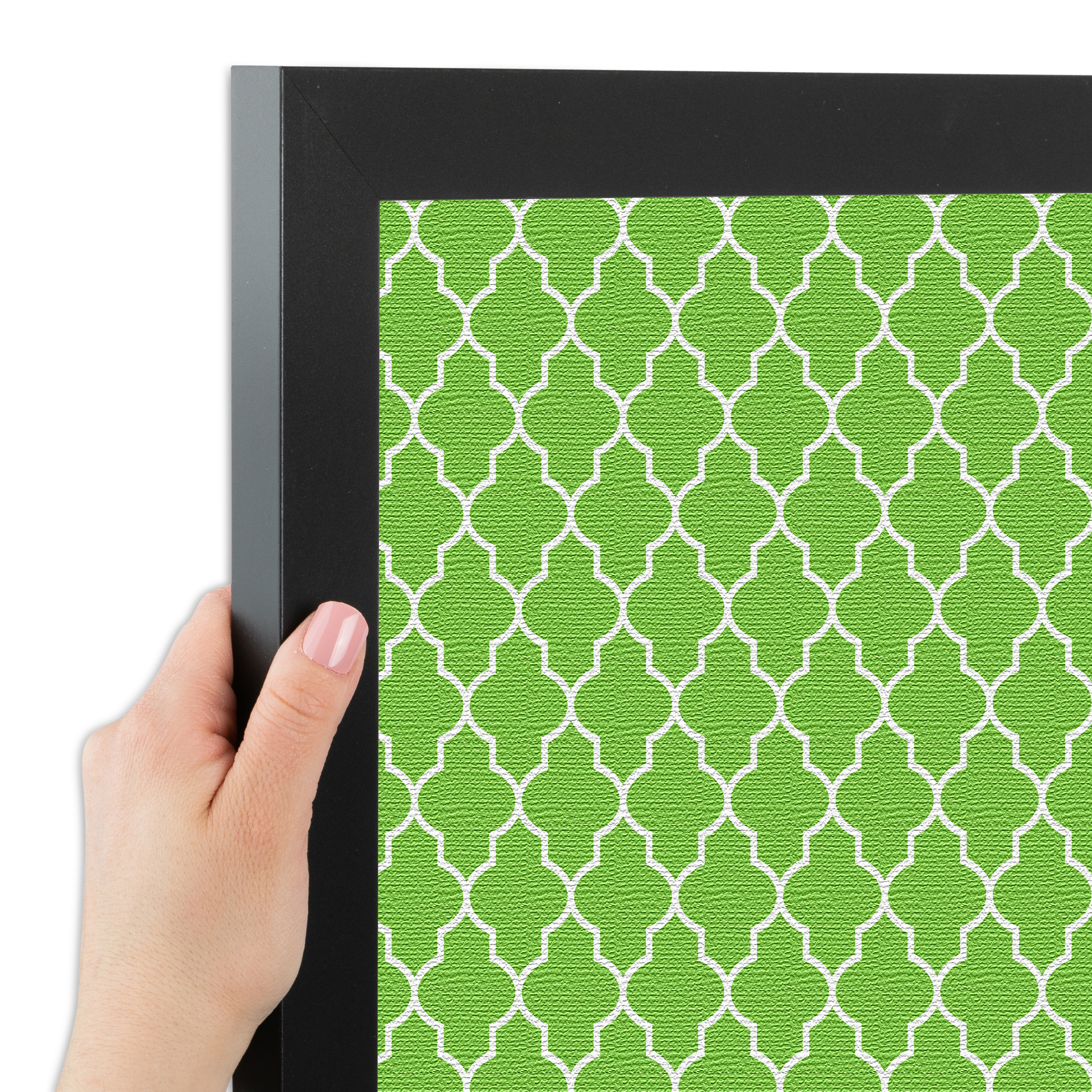 ArtToFrames Custom Cork Bulletin Board Quatrefoil Framed in Satin Black - Picture 23 of 91